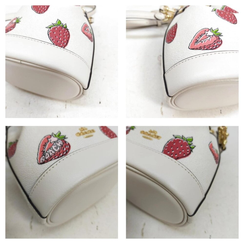 Authentic  COACH Shoulder Bag White PVC mn192-121725 - Picture 6 of 16